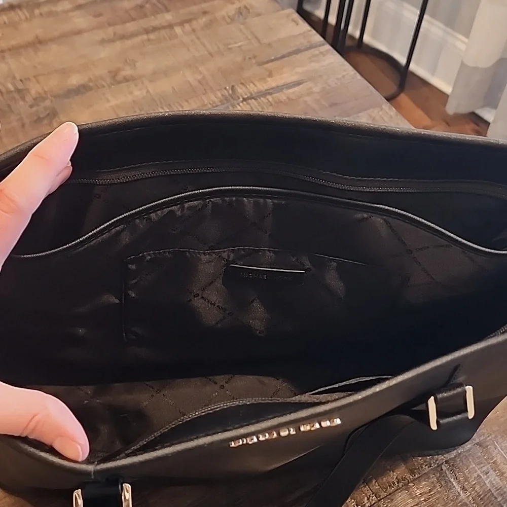 Michael Kors Black Saffiano leather Laptop Tote